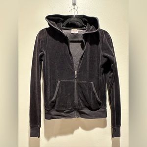 Juicy Couture classic black zip hoodie
